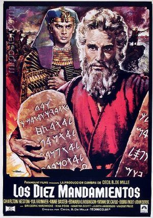 Los Diez Mandamientos / The Ten Commandments / Vintage Film Poster