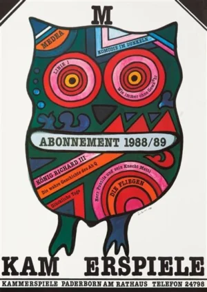 Abonnement 1988/89 Kammerspiele | Polish Poster | Jan Lenica
