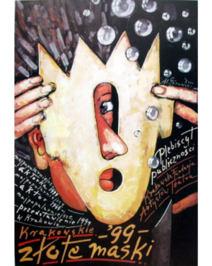 Vintage Polish Posters | Zlote Maski | Golden Mask Theater Award