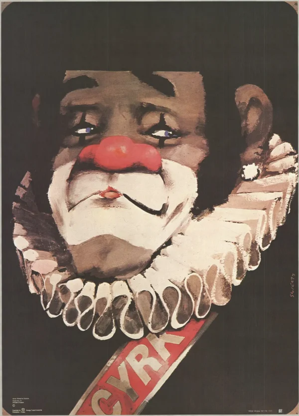 Cyrk (Circus) Clown Blue Eyes Red Nose