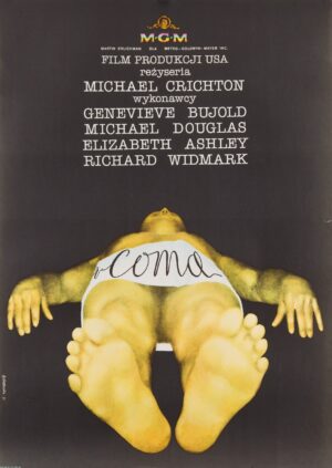 Vintage Polish Posters | Coma | Michael Crichton | Anna Kozlowska