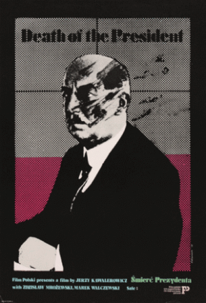 Bald man in a suit against a dot background.